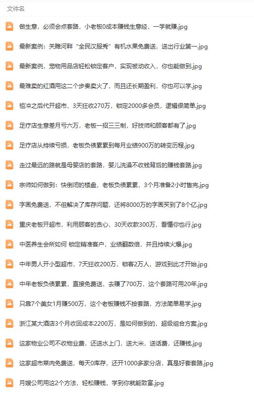 真实有效391套商业模式，年入几十到几百万案例解析（电子书 视频 图文）