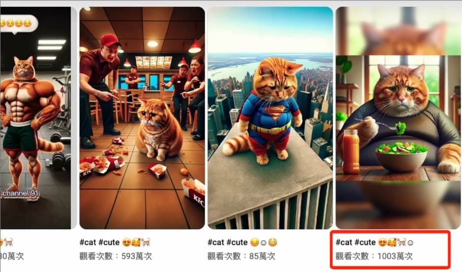 AI貓咪剧情号，30天涨粉100w，制作简单，一个视频全网分发，轻松一个月1W