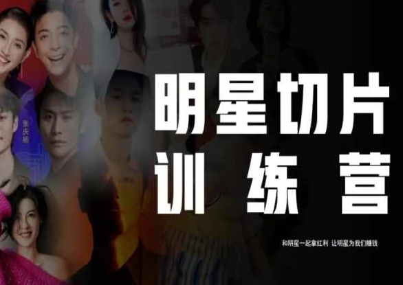 王子·明星切片，线上训练营（2023），和明星一起拿红利，让明星为我们赚钱