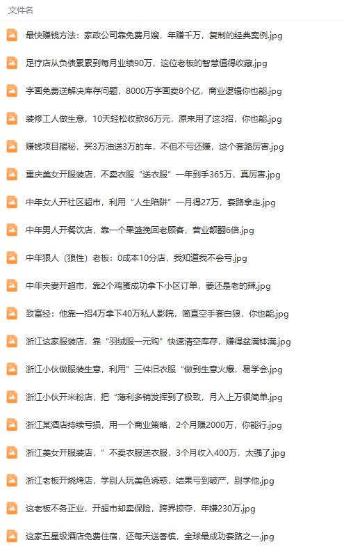 真实有效391套商业模式，年入几十到几百万案例解析（电子书 视频 图文）