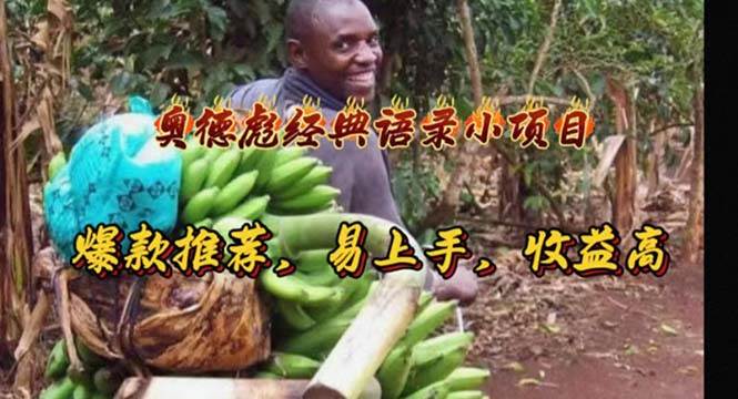 奥德彪经典语录小项目,爆款推荐,易上手,收益高