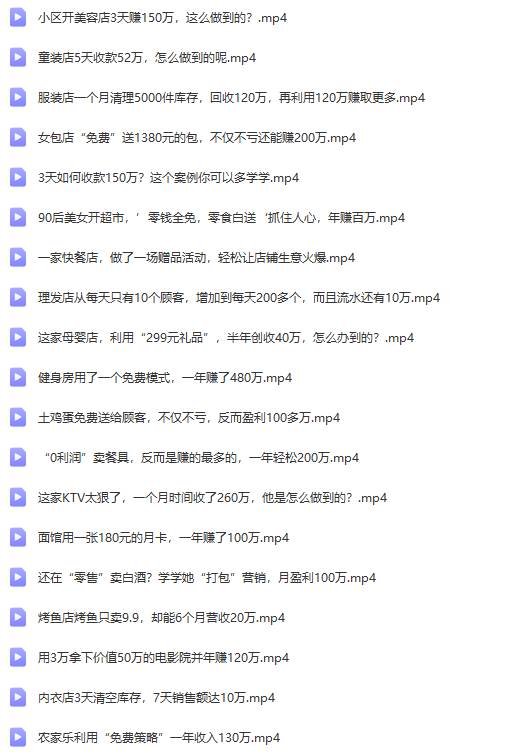 真实有效391套商业模式，年入几十到几百万案例解析（电子书 视频 图文）