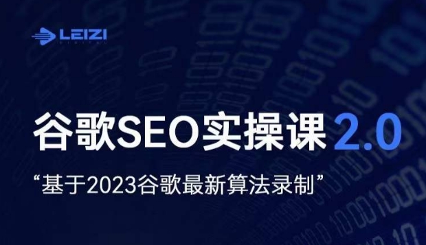雷子·谷歌SEO2.0实战课基于2023谷歌最新算法，独立站快速获得询盘的核心问题与解决方案