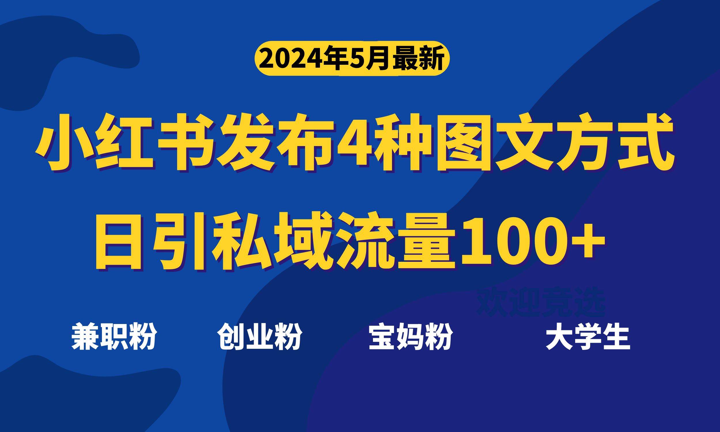 最新小红书发布这四种图文,日引私域流量100 不成问题,