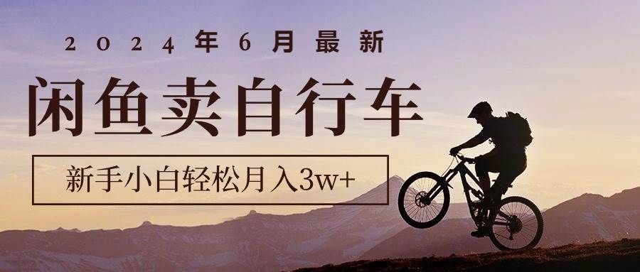 2024年6月最新闲鱼卖自行车,新手小白轻松一个月3w 项目